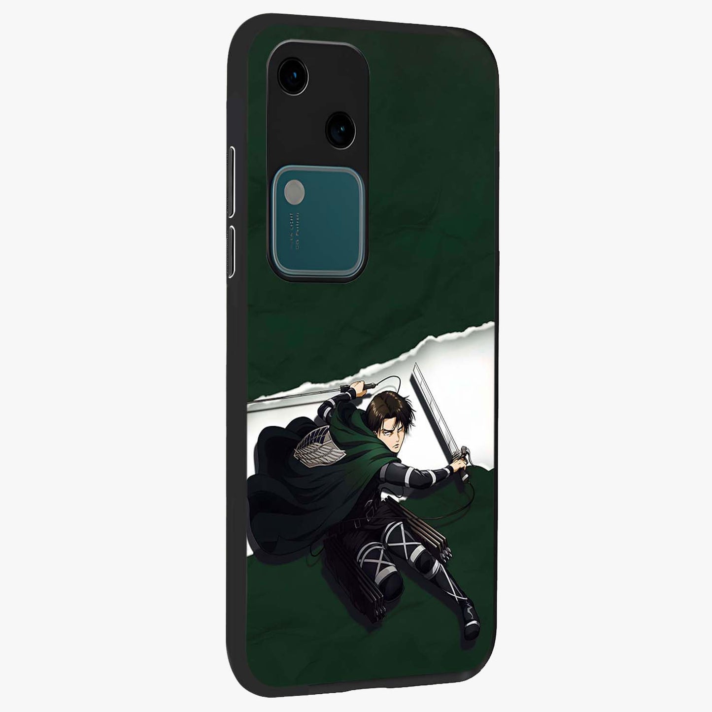 Emerald War Vanguard Glass Case upright view showcasing dramatic warrior artwork with bold fantasy theme.