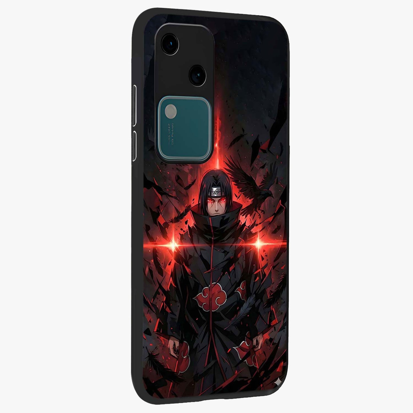 Focused Blade Discipline Glass Case upright view showcasing strong typography statement with sleek motivational theme.