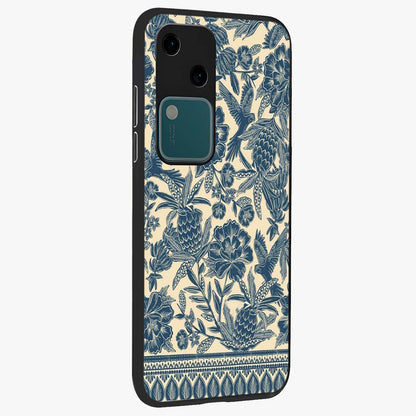 Heirloom Wild Bloom Glass Case upright view showcasing delicate wildflower artwork with timeless floral theme.