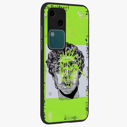 Neo Graffiti Rebellion Glass Case upright view showcasing colorful graffiti artwork with bold modern street style.