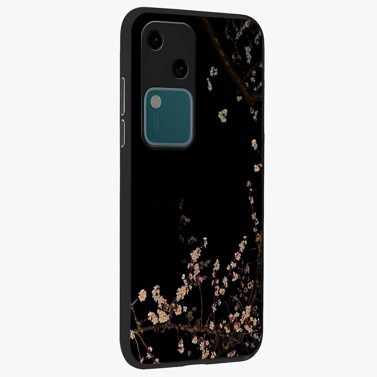 Petal Moon Light With Custom Name Glass Case upright view showcasing elegant floral moon artwork with personalized aesthetic.