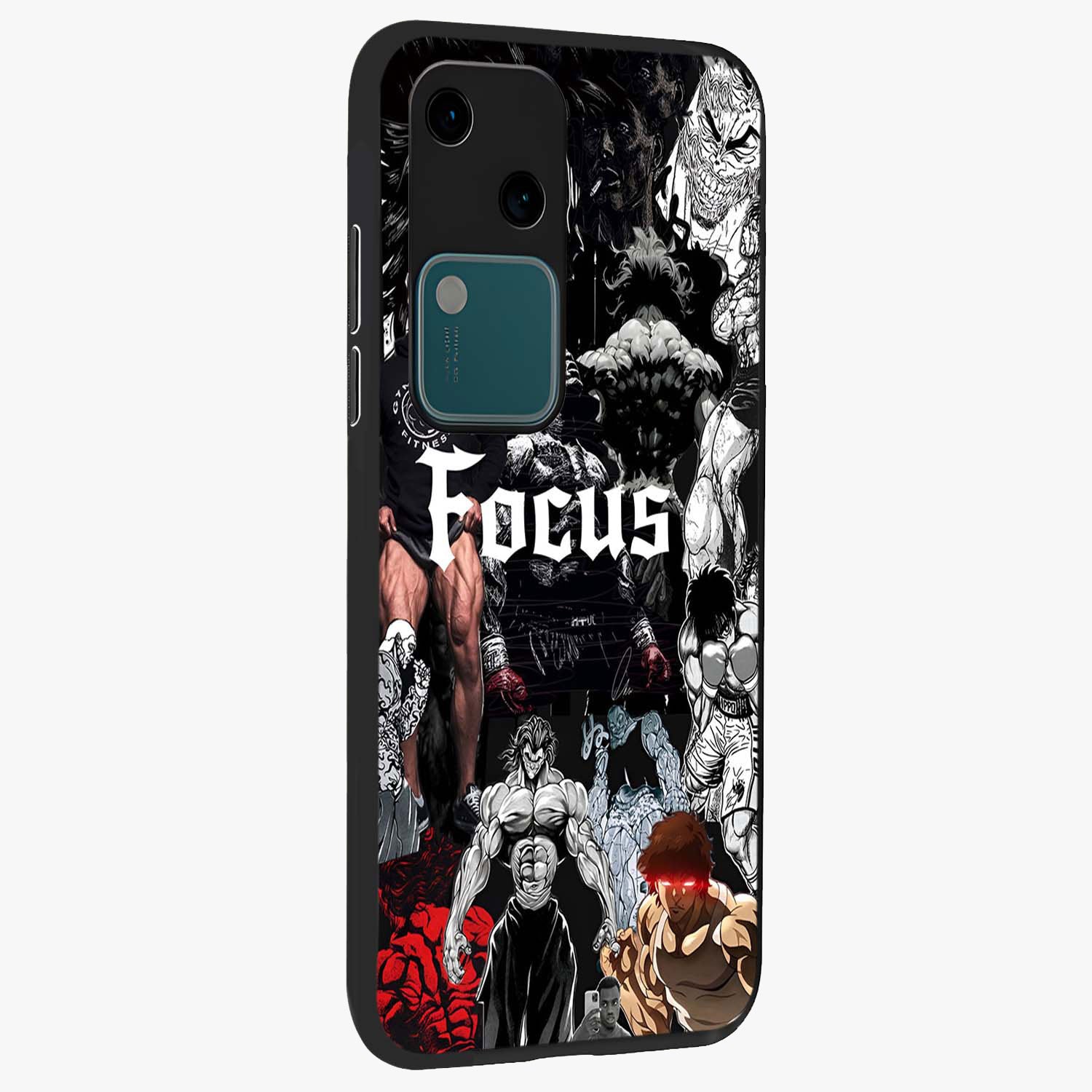 Relentless Power Focus Glass Case upright view showcasing strong inspirational artwork with powerful focus theme.