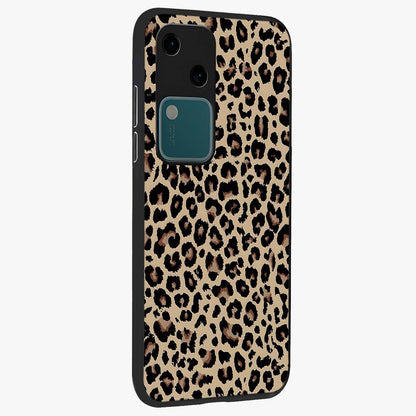 Savage Chic Pattern Glass Case upright view showcasing trendy decorative artwork with edgy fashion theme.