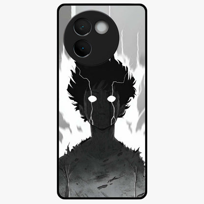 Awakened Inner Rage Glass Case showing flat back view with intense artistic artwork and glossy glass finish.
