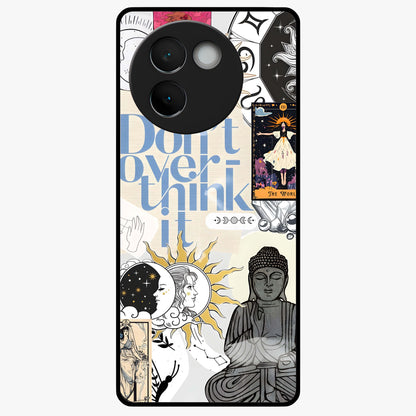 Ethereal Thoughts Glass Case showing flat back view with dreamy artistic artwork and glossy glass finish.