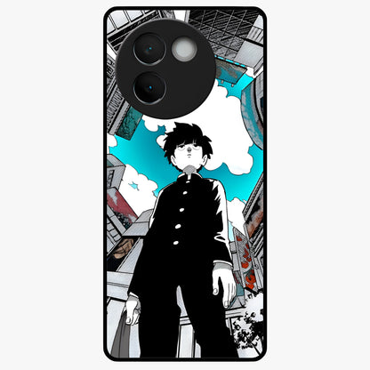Silent Psychic Awakening Glass Case showing flat back view with mystical psychic themed artwork and glossy glass finish.