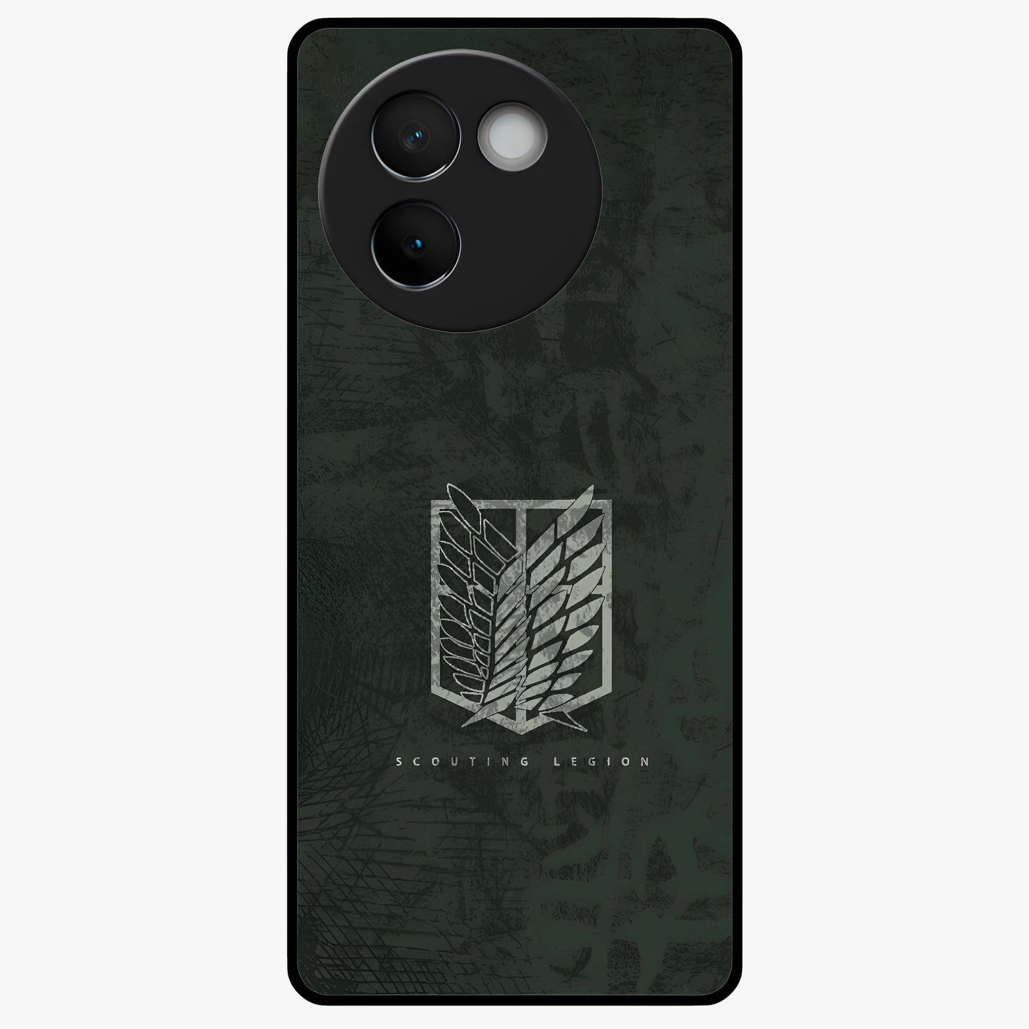 Wings Of Freedom Glass Case showing flat back view with symbolic wings artwork and glossy glass finish.