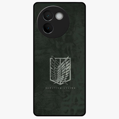Wings Of Freedom Glass Case showing flat back view with symbolic wings artwork and glossy glass finish.