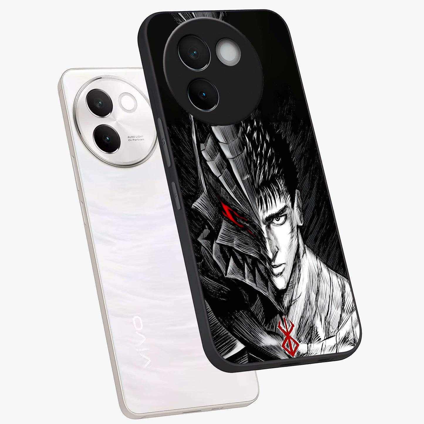 Berserker Blood Oath Glass Case displayed in angled mockup highlighting dark fantasy graphic design and powerful theme.