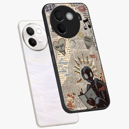 City Dream Sketch Glass Case displayed in angled mockup highlighting minimal city illustration with aesthetic sketch style.