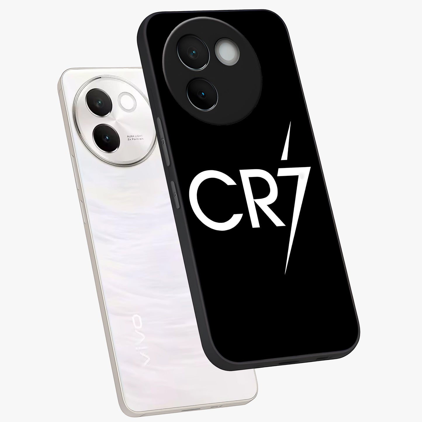 Cr7 Elite Strike Glass Case displayed in angled mockup highlighting powerful sports graphic with bold athletic theme.