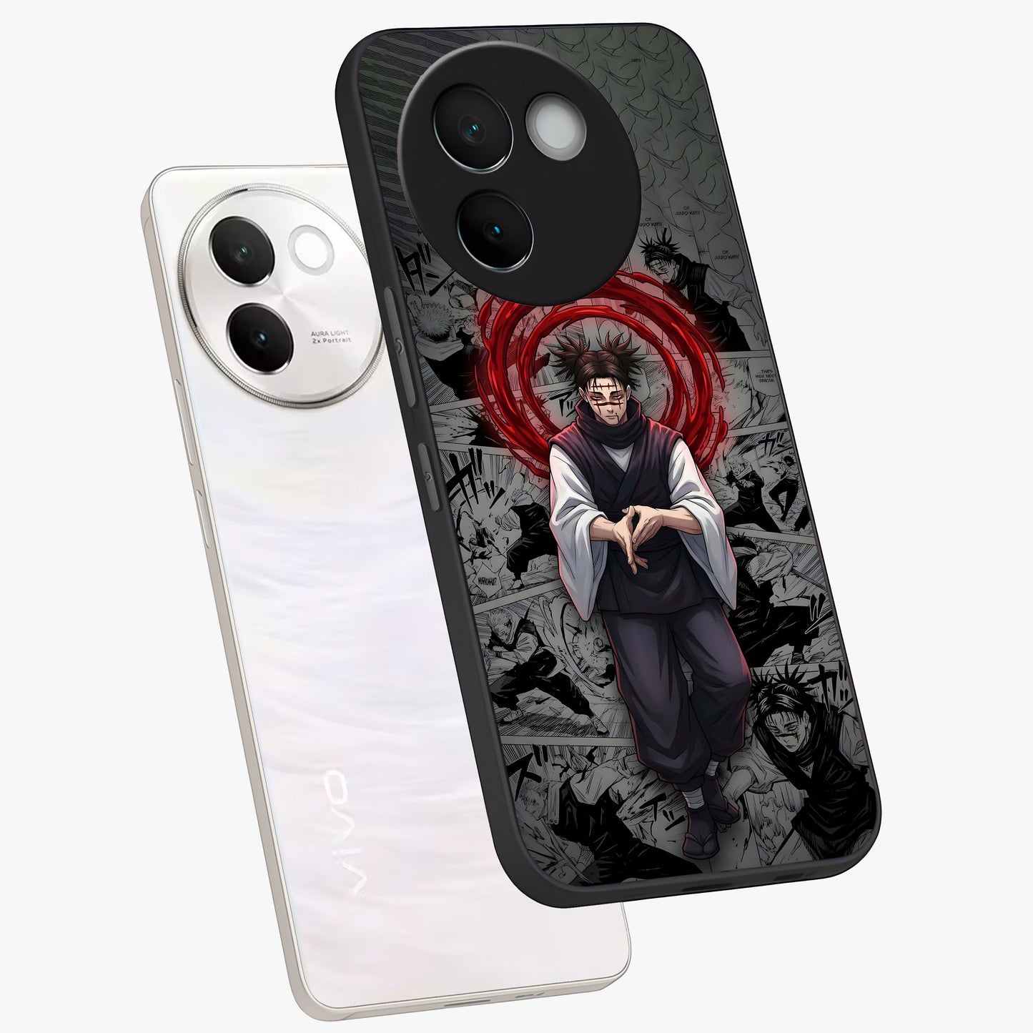 Cursed Ritual Ascension Glass Case displayed in angled mockup highlighting mystical ritual illustration with supernatural aesthetic.