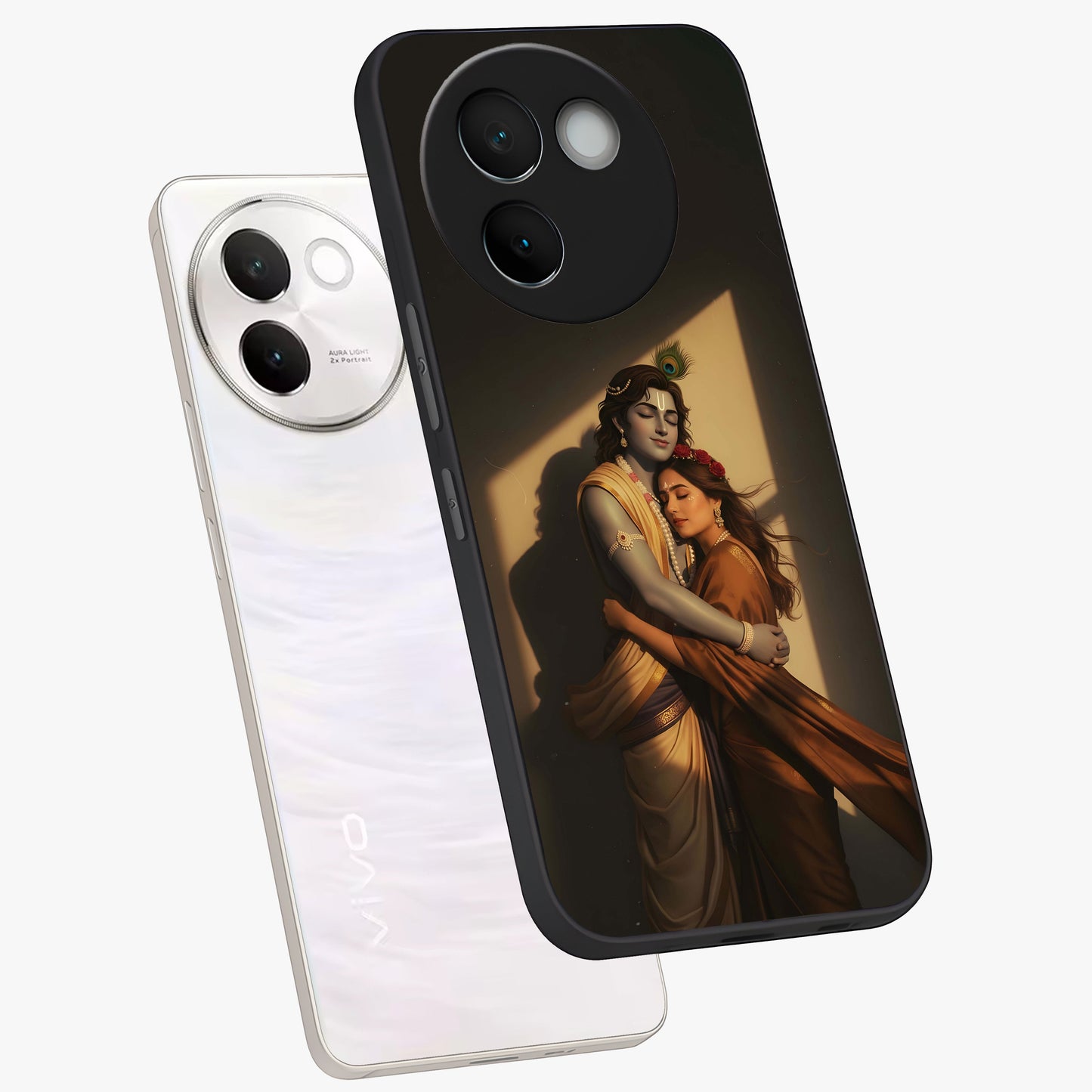 Divine Eternal Love Glass Case displayed in angled mockup highlighting elegant divine inspired design with peaceful aesthetic.