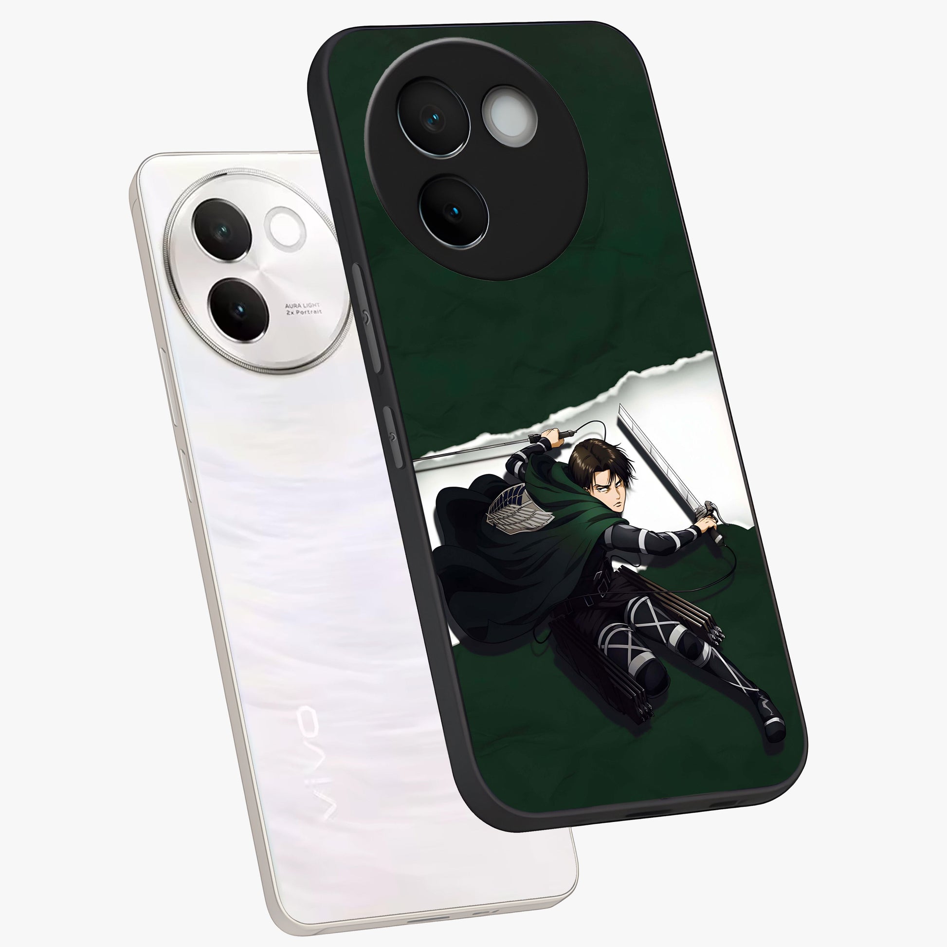 Emerald War Vanguard Glass Case displayed in angled mockup highlighting intense battle inspired design with emerald tone aesthetic.