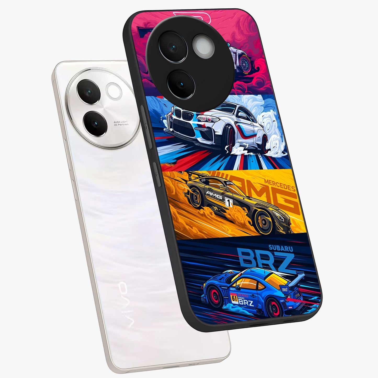 JDM Sports Car Glass Case displayed in angled mockup highlighting sleek Japanese racing car design with automotive aesthetic.