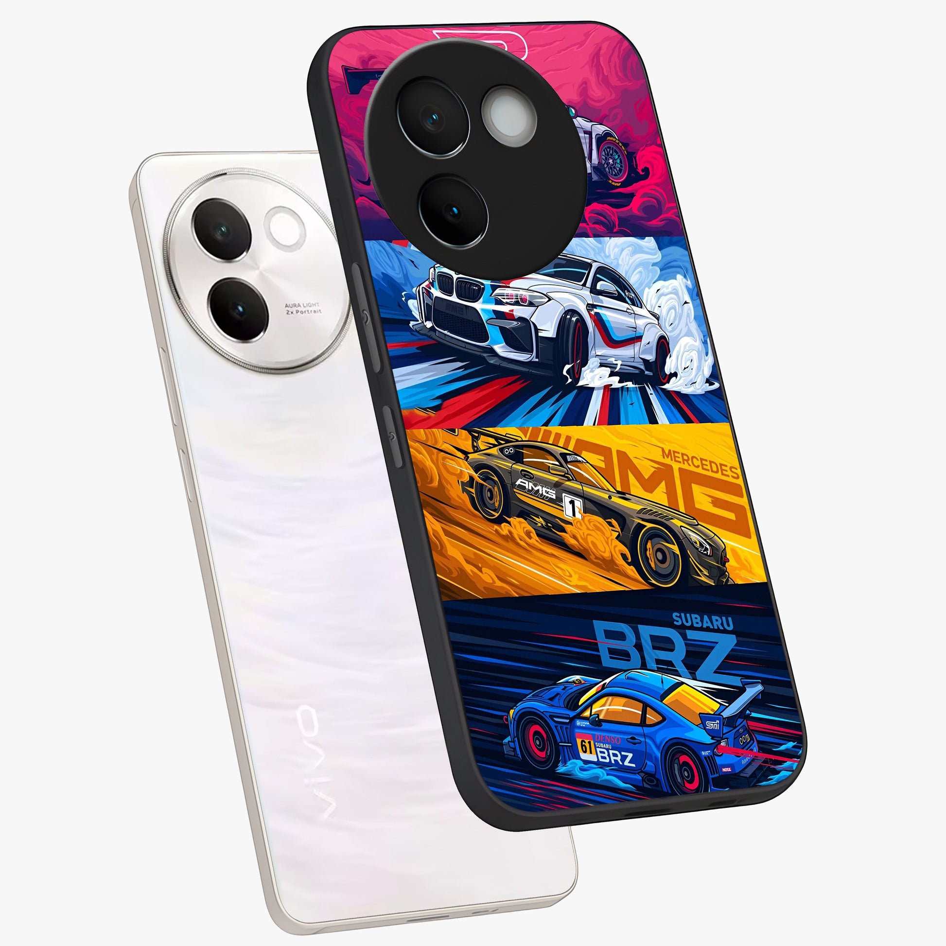 JDM Sports Car Glass Case displayed in angled mockup highlighting sleek Japanese racing car design with automotive aesthetic.