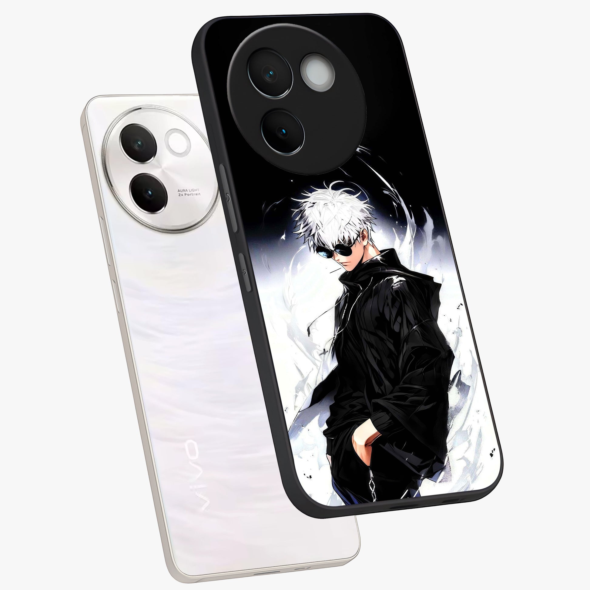 Limitless Shadow King Glass Case displayed in angled mockup highlighting dramatic dark hero design with intense aesthetic.