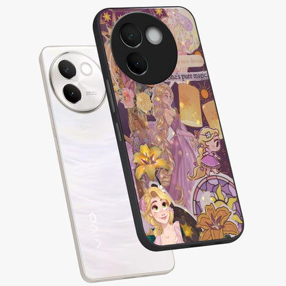 Magical Tangled Dream Glass Case displayed in angled mockup highlighting whimsical fantasy design with magical aesthetic.
