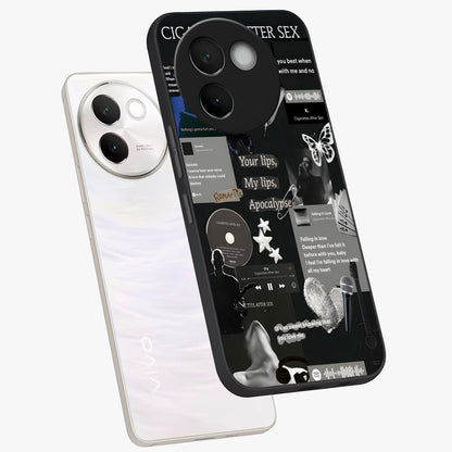 Midnight Love Echo Glass Case displayed in angled mockup highlighting elegant love inspired design with deep aesthetic style.