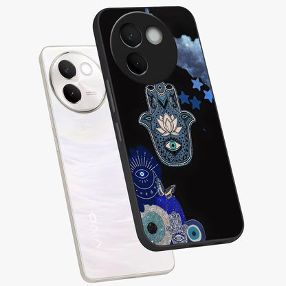 Mystic Hand Aura Glass Case displayed in angled mockup highlighting magical aura design with spiritual aesthetic style.