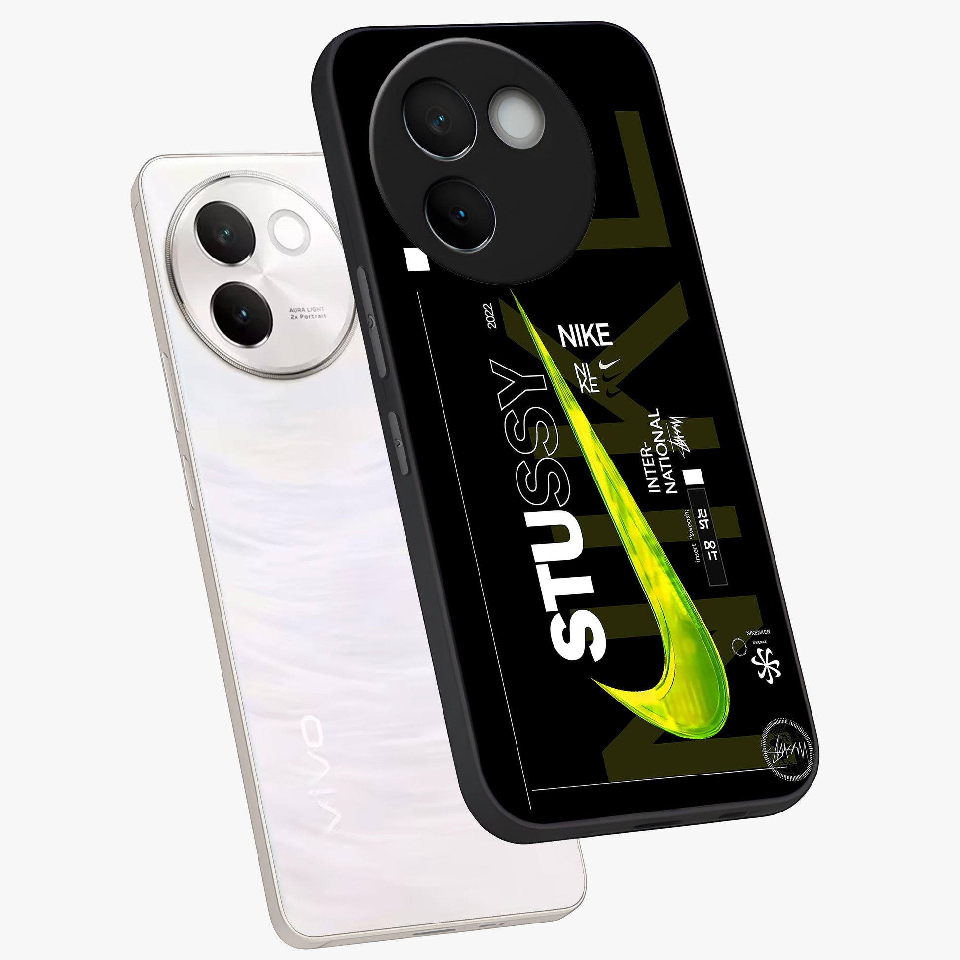 Neon Street Edition Glass Case displayed in angled mockup highlighting vibrant urban design with bold street aesthetic.
