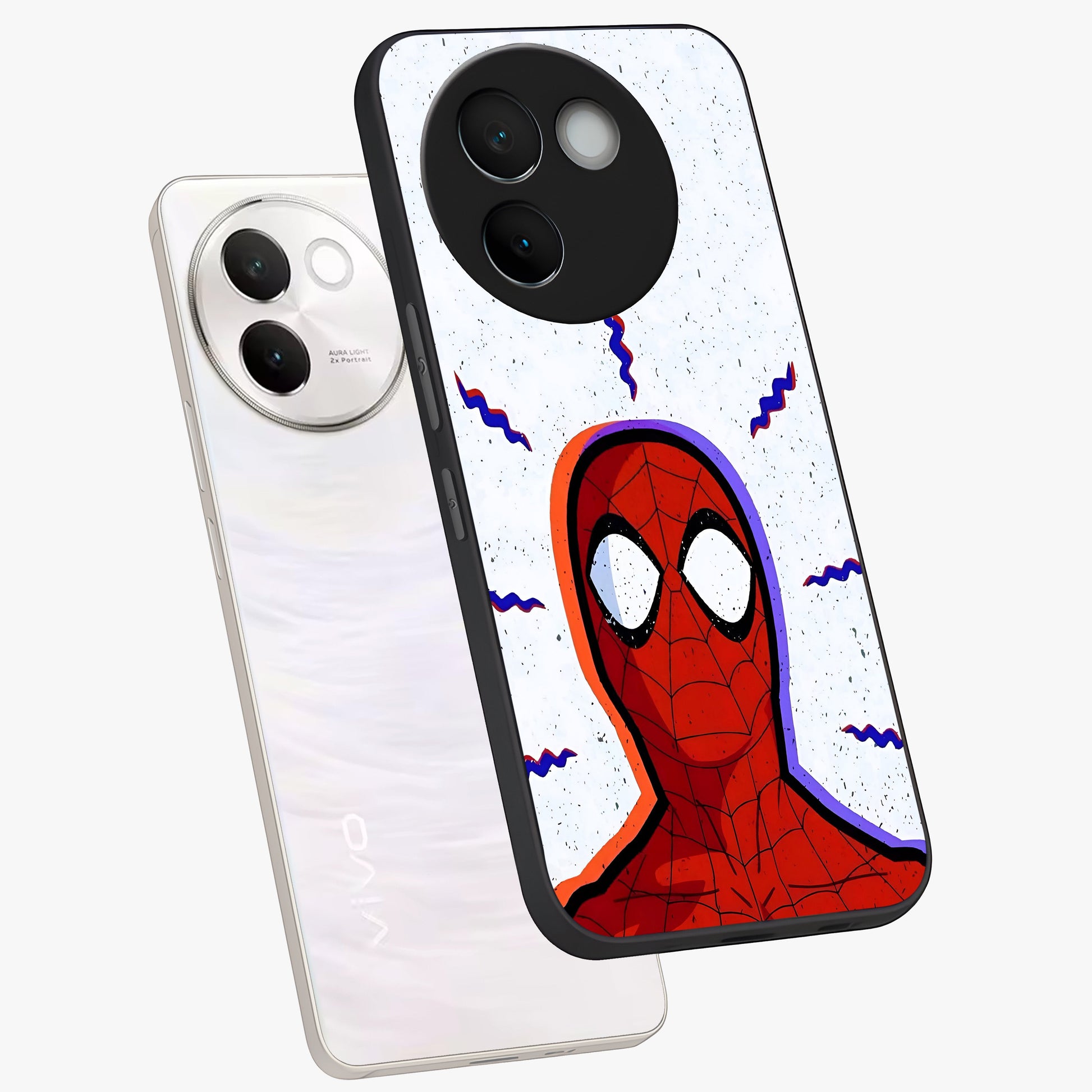 Omg Spiderman Glass Case displayed in angled mockup highlighting dynamic hero illustration with action comic aesthetic.