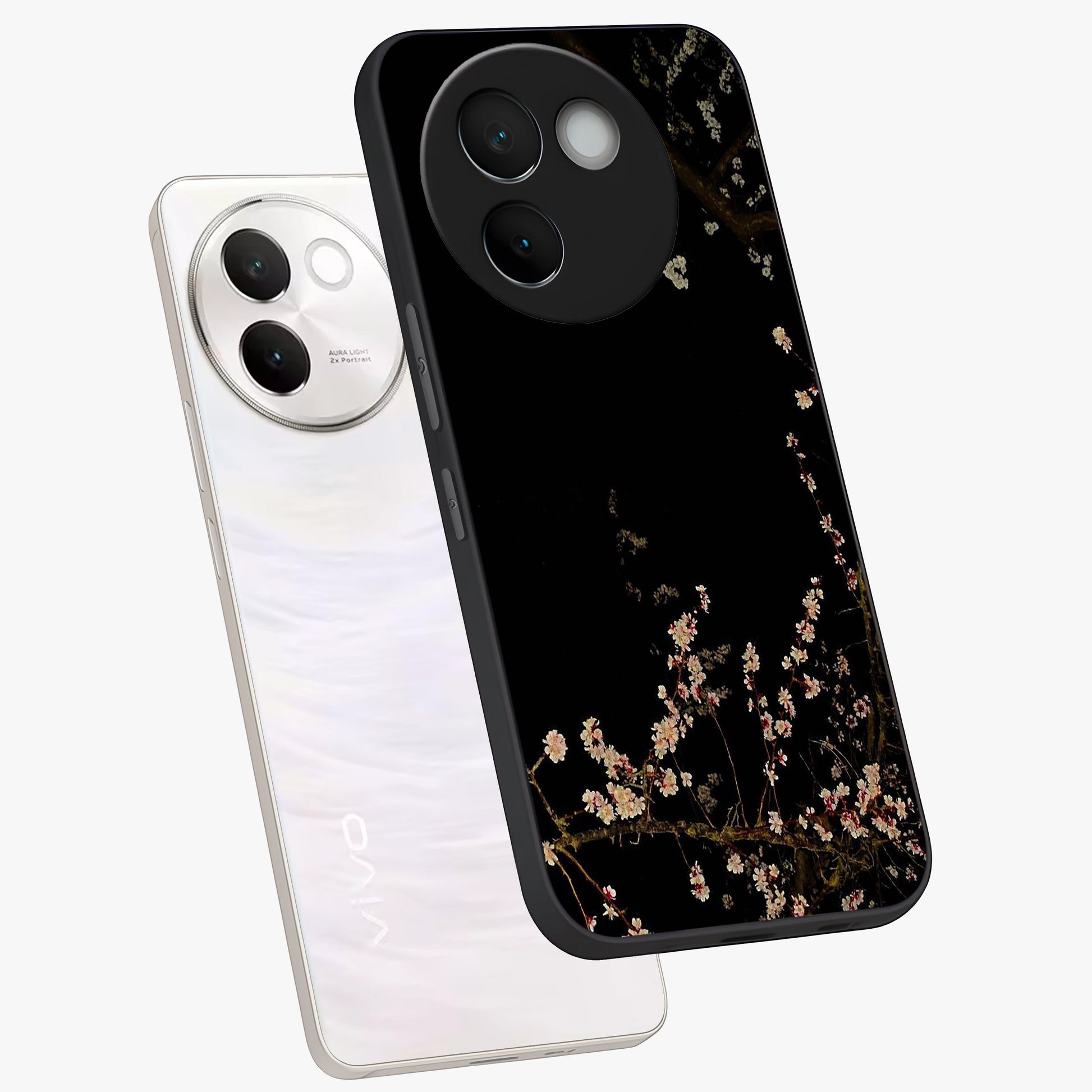 Petal Moon Light With Custom Name Glass Case displayed in angled mockup highlighting delicate petal design with custom name feature.