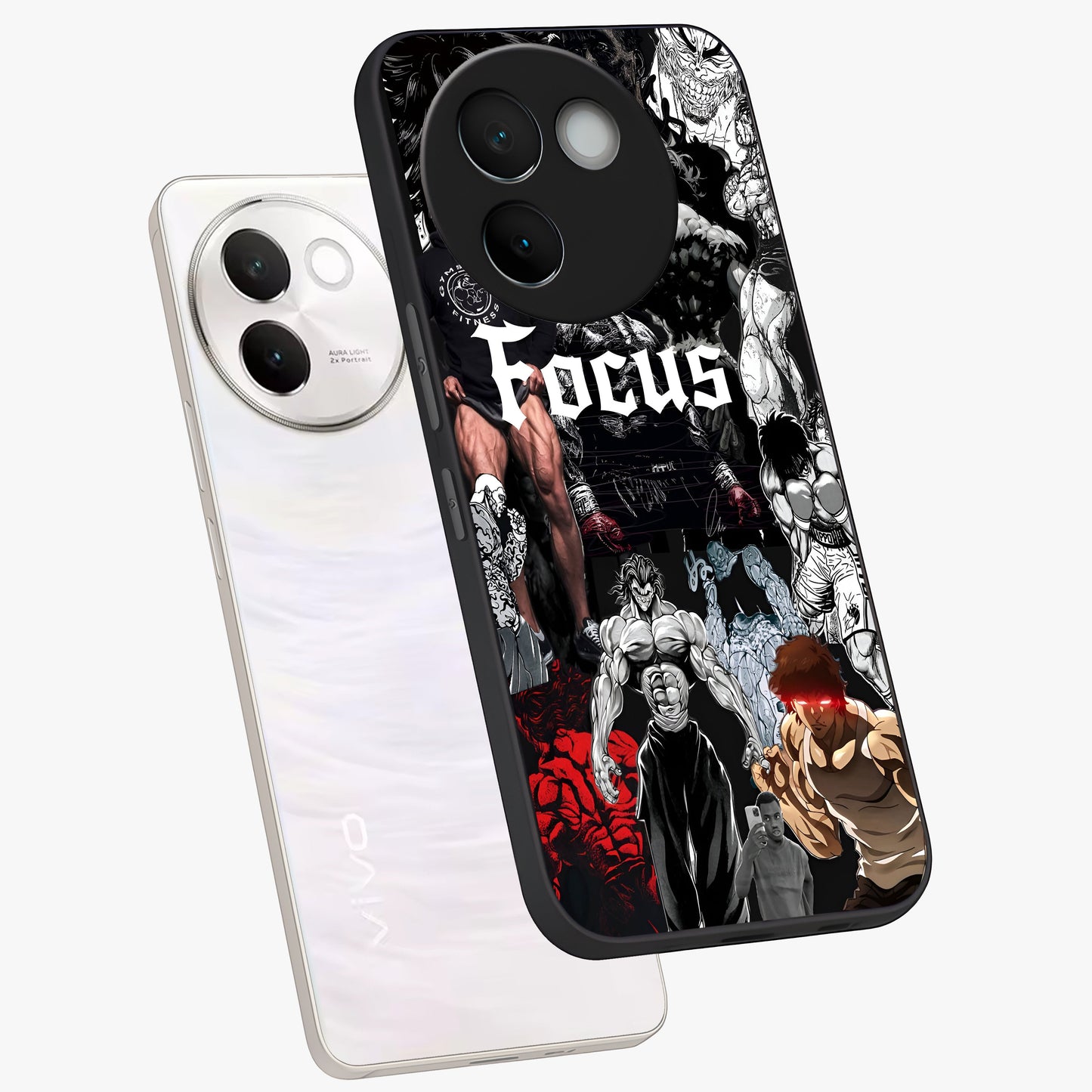 Relentless Power Focus Glass Case displayed in angled mockup highlighting bold statement design with modern aesthetic style.