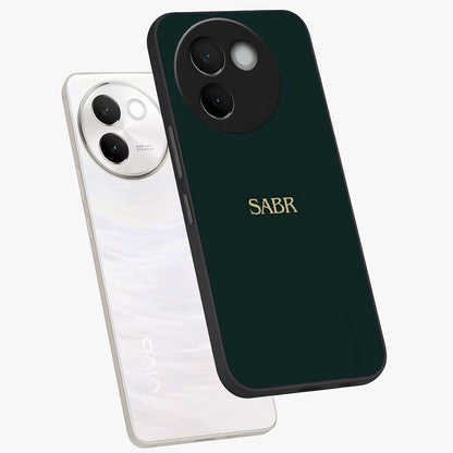 Sabr Minimal Patience Glass Case displayed in angled mockup highlighting simple inspirational design with clean aesthetic style.