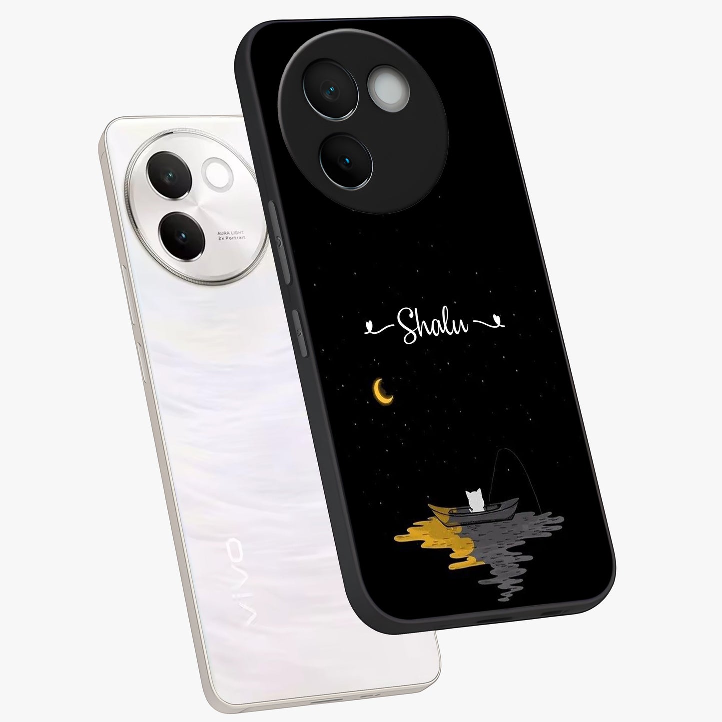 Silent Night Row Glass Case displayed in angled mockup highlighting peaceful evening design with dreamy night aesthetic.