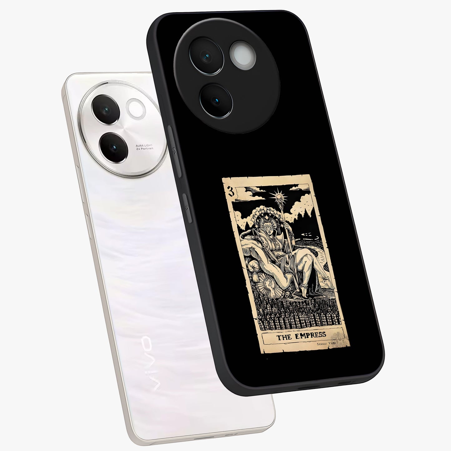 The Empress Glass Case displayed in angled mockup highlighting elegant royal design with majestic aesthetic style.