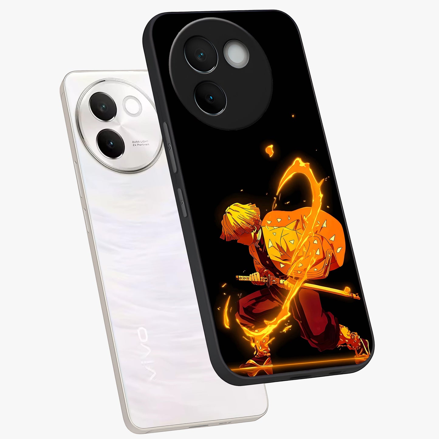 Thunder Flame Execution Glass Case displayed in angled mockup highlighting dramatic fire themed design with intense fantasy aesthetic.