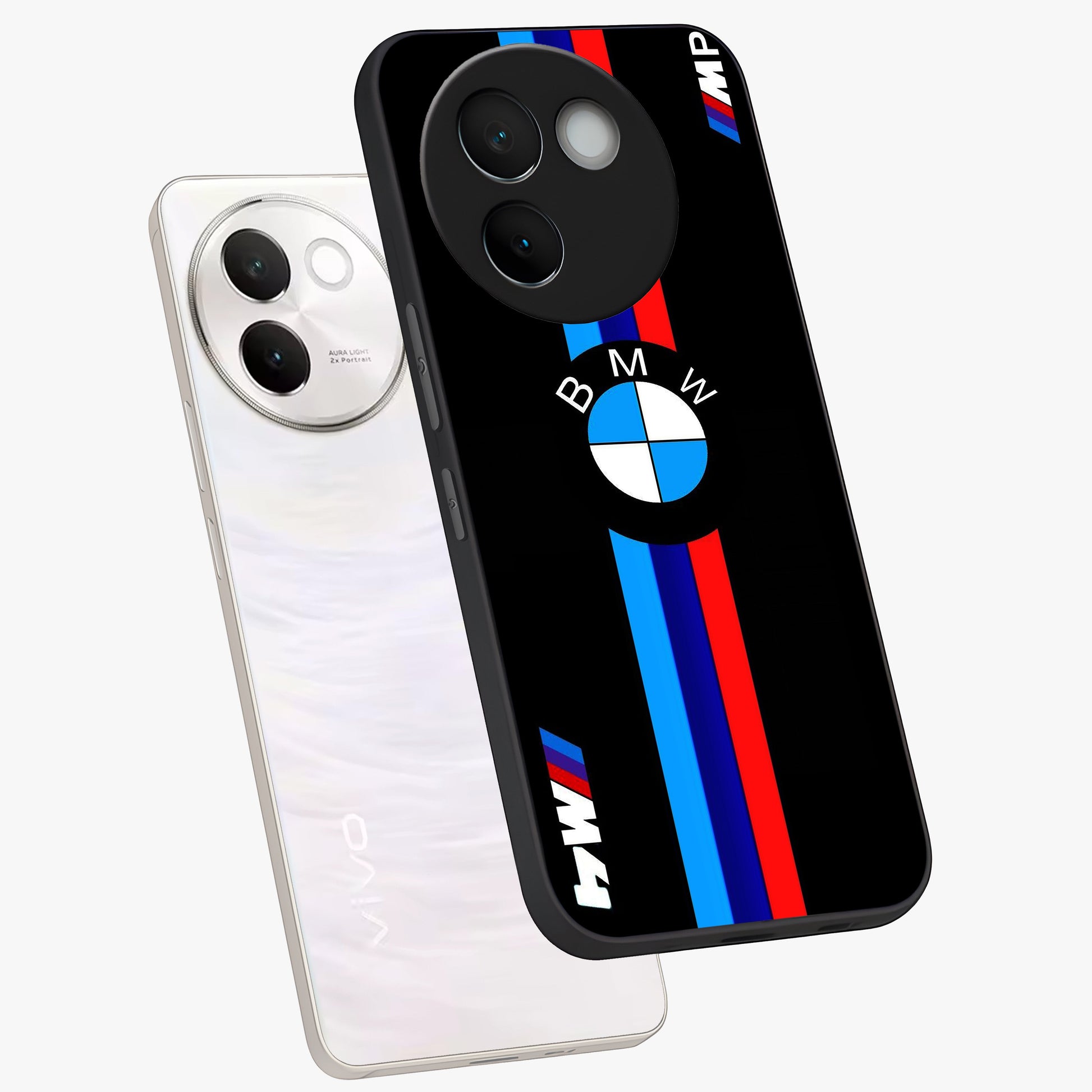 Turbo BMW Beast Glass Case displayed in angled mockup highlighting sleek racing car design with bold automotive aesthetic.
