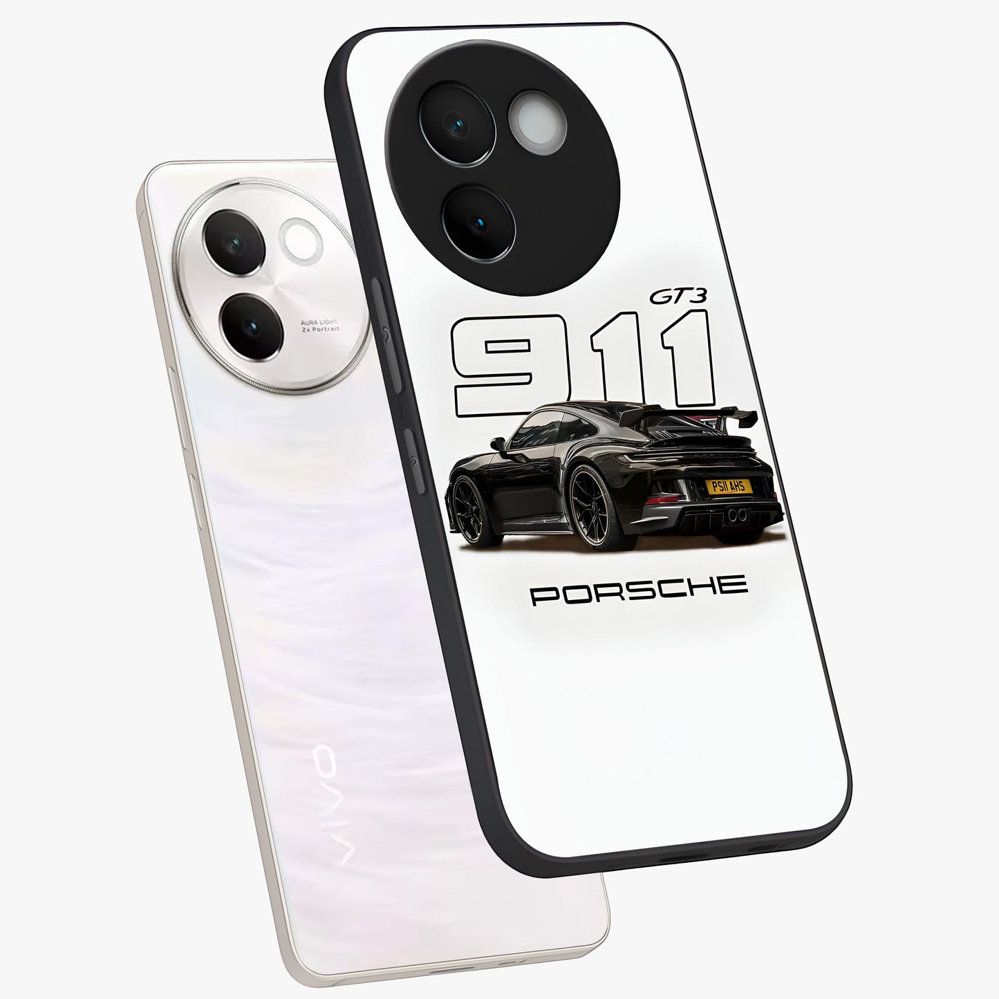 Turbo Legacy Icon Glass Case displayed in angled mockup highlighting dynamic automotive design with performance aesthetic.
