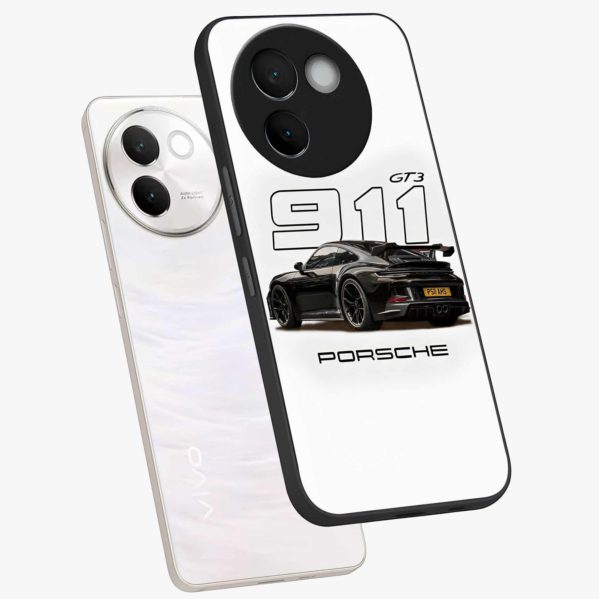 Turbo Legacy Icon Glass Case displayed in angled mockup highlighting dynamic automotive design with performance aesthetic.