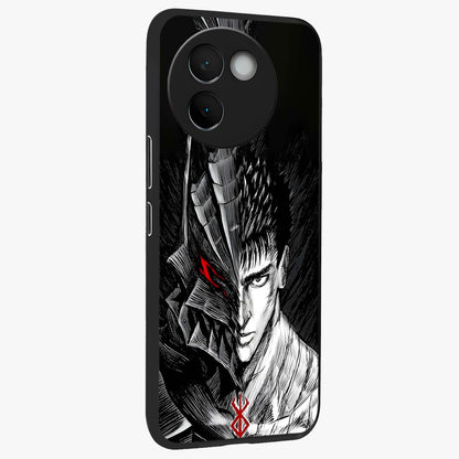 Berserker Blood Oath Glass Case upright view showcasing intense warrior aesthetic with dramatic artistic style.
