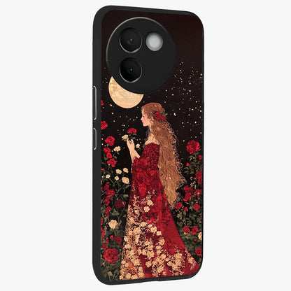 Crimson Dreams Glass Case upright view showcasing dreamy red toned artwork with modern aesthetic style.