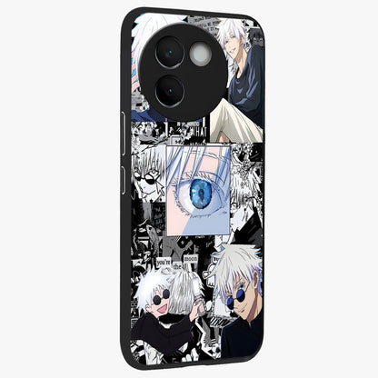 Infinity Sorcerer Chaos Glass Case upright view showcasing dramatic sorcerer artwork with chaotic mystical theme.