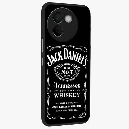 Vintage Whiskey Heritage Glass Case upright view showcasing stylish vintage whiskey artwork with timeless bar culture theme.