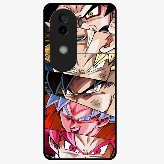 Anime Character Glass Case showing flat back view with vibrant anime artwork and glossy glass finish.