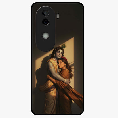 Divine Eternal Love Glass Case showing flat back view with spiritual love themed artwork and glossy glass finish.