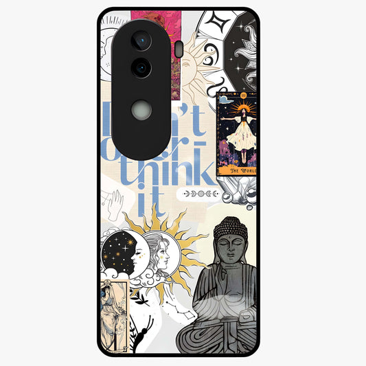 Ethereal Thoughts Glass Case showing flat back view with dreamy artistic artwork and glossy glass finish.