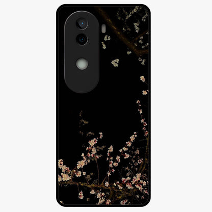 Petal Moon Light With Custom Name Glass Case showing flat back view with floral moonlight artwork and personalized name design.