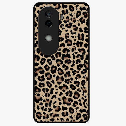 Savage Chic Pattern Glass Case showing flat back view with stylish patterned artwork and glossy glass finish.