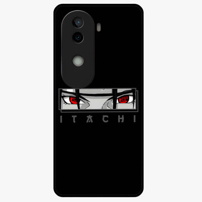 Scarlet Gaze Dominance Glass Case showing flat back view with striking red themed artwork and glossy glass finish.