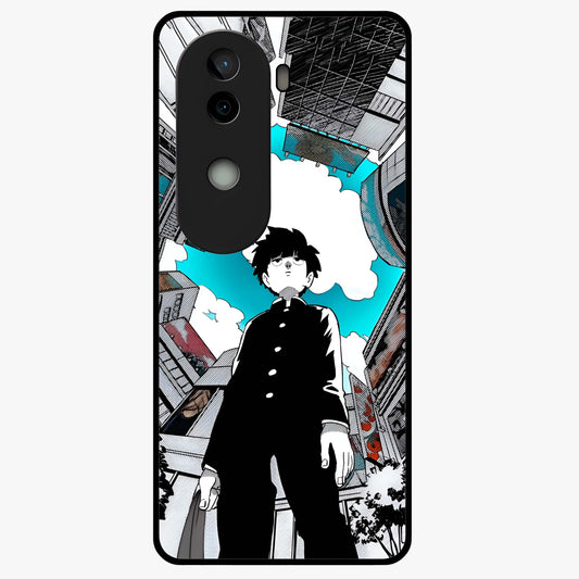 Silent Psychic Awakening Glass Case showing flat back view with mystical psychic themed artwork and glossy glass finish.