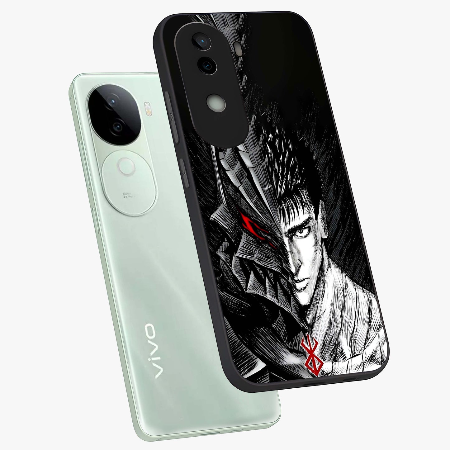 Berserker Blood Oath Glass Case displayed in angled mockup highlighting dark fantasy graphic design and powerful theme.