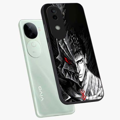 Berserker Blood Oath Glass Case displayed in angled mockup highlighting dark fantasy graphic design and powerful theme.