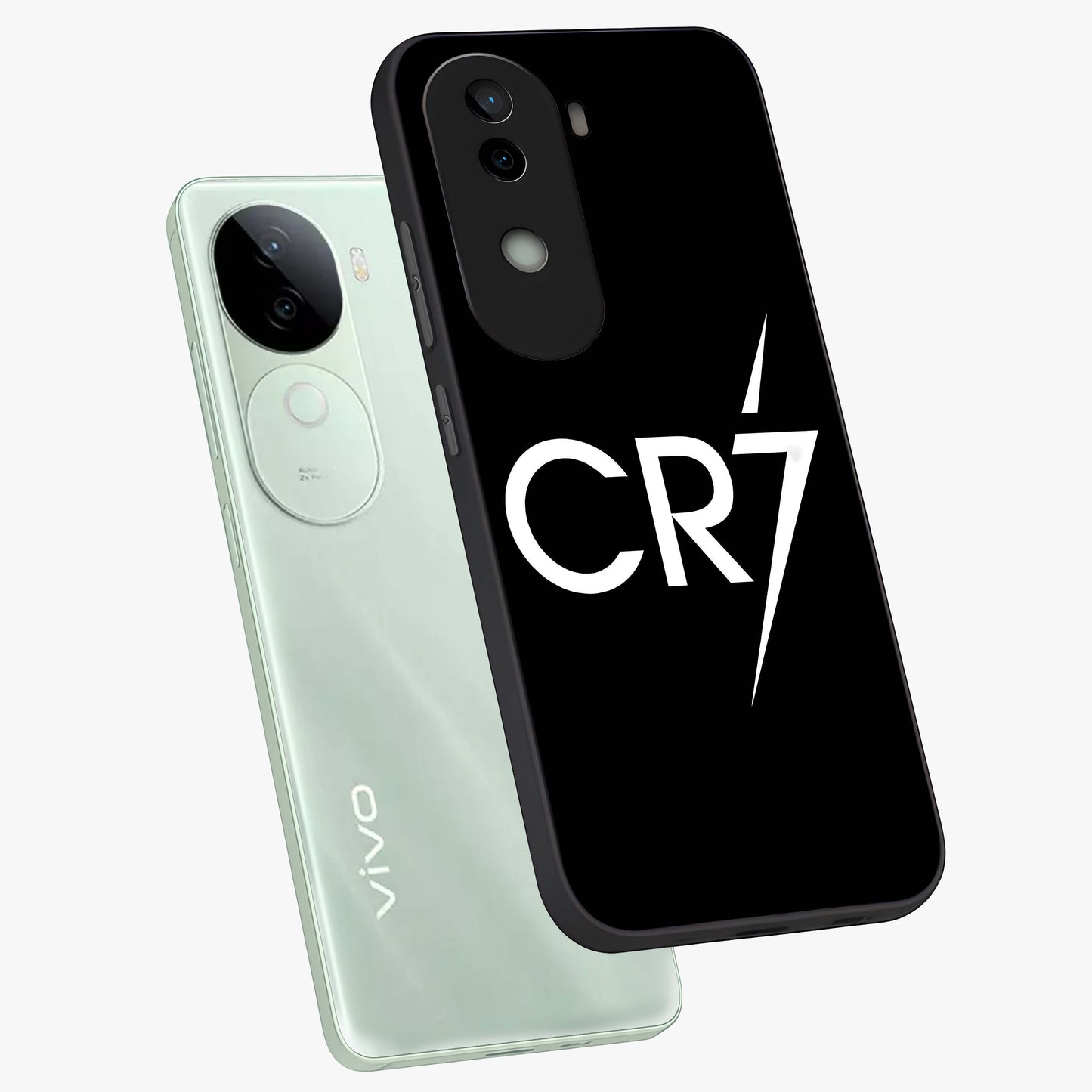 Cr7 Elite Strike Glass Case displayed in angled mockup highlighting powerful sports graphic with bold athletic theme.