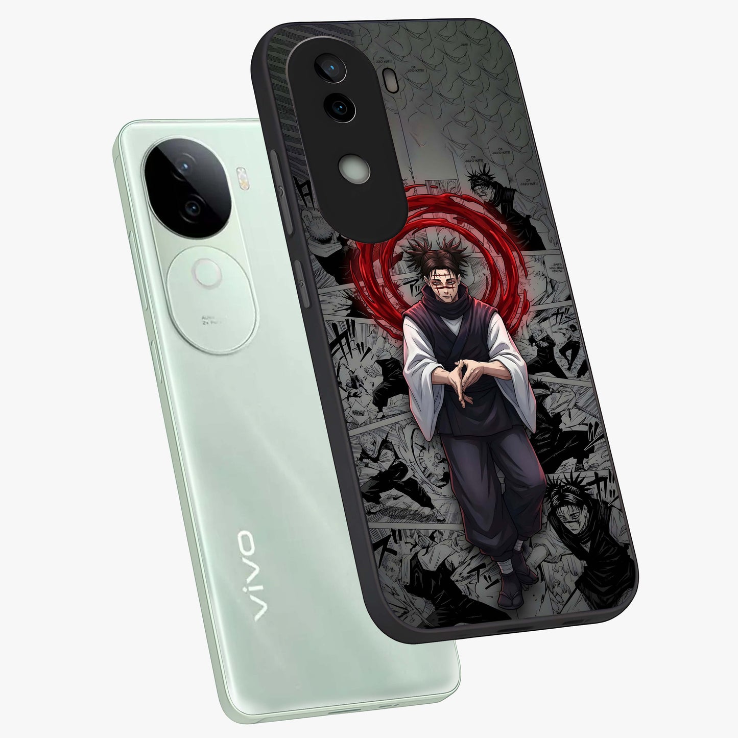 Cursed Ritual Ascension Glass Case displayed in angled mockup highlighting mystical ritual illustration with supernatural aesthetic.